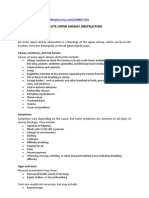 Acute Upper Airway Obstruction