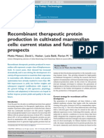 Recombinant Therapeutic Protein Production in Cultivated Mammalian Cells: Current Status and Future Prospects