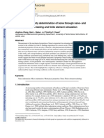 Mechanical Property Determination of Bone Through Nano - and Micro-Indentation Testing and Finite Element Simulation