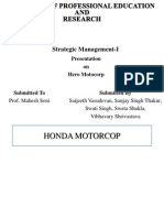 Strategic Management-I: Presentation On Hero Motocorp