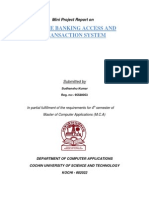 Online Banking Access and Transaction System: Mini Project Report On