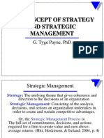 The Concept of Strategy (1) Fall 2009