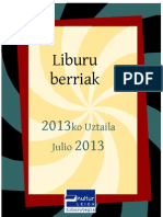 2013ko Uztaileko Liburu Berriak - Novedades Julio 2013