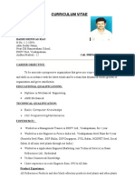 Curriculum Vitae: Badri Srinivas Rao