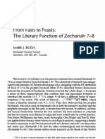 From Fasts To Feasts-The Literary Function of Zechariah 7-8 by Boda