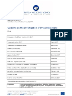 2012 EMA Guideline On The Investigation of Drug Interactions