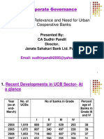 Principles, Relevance and Need For Urban Cooperative Banks: Corporate Governance