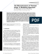 Analysis of The Microstructure of Thermal Spray Coatings