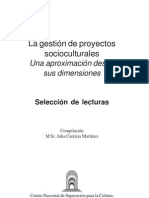 La Gestión de Proyectos Socioculturales