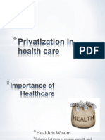 Privatization in Healthcare PPT at College