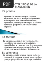 Características de La Planeación TIPOS