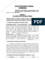 Derecho Procesal Penal - Temario