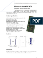 Bluetooth Model BC4/L6: Product Specifications