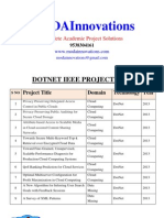 2013/2012 DotNet IEEE Projects List