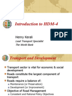 Introduction To HDM-4: Henry Kerali