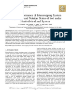 Growth Performance of Intercropping System Components and Nutrient Status of Soil Under Horti-Silvicultural System