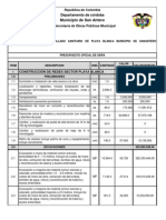 Presupuesto Etapa Alcantarillado PLAYA BLANCA