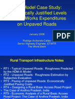 RED Model Case Study: Economically Justified Levels of Road Works Expenditures On Unpaved Roads