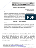 Observação em Psicologia Clínica