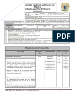 Plan y Programa de Eval Biologia V a-II 1p 2013-2014