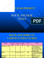 Rock Anchor Tests in Conglomerate