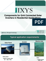 Components For Grid Connected Solar Inverters in Residential Applications