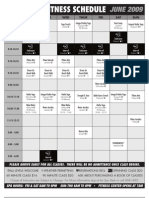 Fitness Schedule June 2009