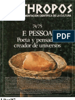 Pessoa. Poeta y Pensador, Creador de Universos (Rev. Anthropos No. 74-75)