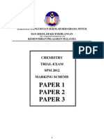 Paper 1 Paper 2 Paper 3: Chemistry Trial-Exam SPM 2012 Marking Scheme