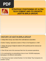 Strategic Positioning of Ultra Tech Cement and Its Growth (Aditya Birla Group)