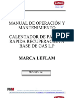 Manual Calentador de Paso A Gas 110-021