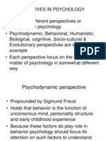 Perspectives in Psychology New