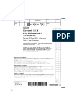 Edexcel GCE Core 4 Mathematics C4 6666/01 Advanced Subsidiary Jun 2005 Question Paper