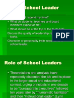 The Role of School Leaders