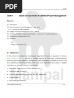 Unit 9 Guide To Systematic Scientific Project Management: Structure