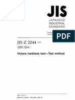 JIS Z 2244-2003 维氏硬度试验 试验方法 英文版