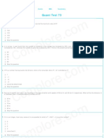 CAT 2009 Quant Test 73