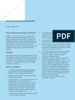 Associate Membership Examination: Friday 17 April 2009