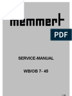 Memmert Water Bath WB-OB 7-45 - Service Manual