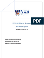 EE5101 Linear Systems Project Report: Semester - I, 2010/11