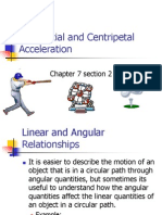 Tangential and Centripetal Acceleration - Chapter 7.2