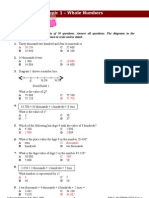 Topic 1 - Whole Numbers: Paper 1