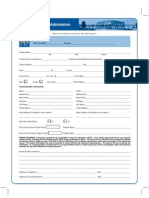 Admissions Application