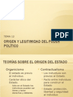 Origen y Legitimidad Del Poder Político