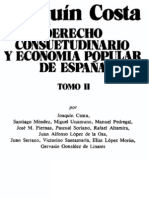 Joaquin Costa - Derecho Consuetudinario y Economía Popular de España (Tomo 2)