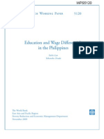 Education and Wage Differentials in The Philippines