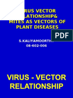 Virus Vector Relationship & Mites As Vectors of Plant Diseases