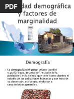 Densidad Demográfica y Factores de Marginalidad