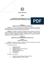 Ley 2345-2003 de Reforma y Sostenibilidad de La Caja Fiscal. Sistema de Jubilaciones y Pensiones Del Sector Público