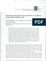 Assesing Intettion and Impulsivity in Children During The Go/No Go Task